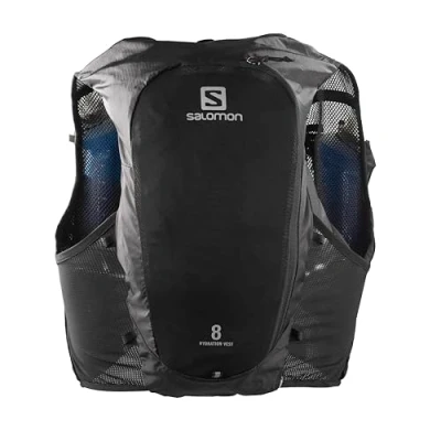 Afbeelding van Salomon Adv Hydra Vest 8 Hydratievest, uniseks, trail running wandelen MTB, comfort en stabiliteit, snelle toegang tot vloeistoftoevoer, eenvoudig design, zwart, S