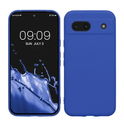 Afbeelding van kwmobile telefoonhoesje compatibel met Google Pixel 8a hoesje Case voor smartphone Van TPU In Baltisch blauw