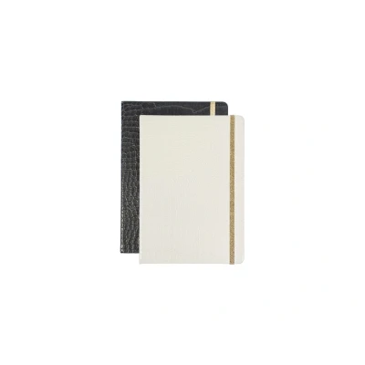 Afbeelding van Kangaro notitieboek Pure Croco A5 lijn 2 stuks zwart K PM610024SKZ