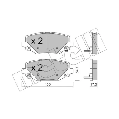 Afbeelding van Metelli Remblokset 22 0947 0
