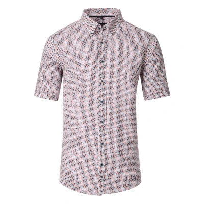 Afbeelding van Casa Moda overhemd korte mouw rood geprint