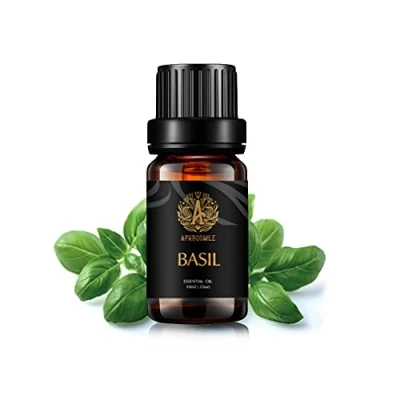 Afbeelding van essentiële aromatherapie basilicum olie, 10 ml, 100% pure basil olie voor luchtbevochtiger, therapeutische klasse etherische diffusers, massage en homesite