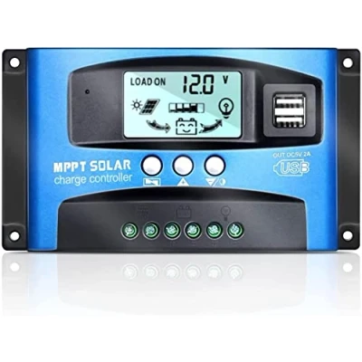 Afbeelding van 100A MPPT Solar Laadregelaar met LCD scherm,Meerdere Load Control Modes