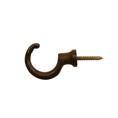 Afbeelding van Good in Style Gordijnhaak 44x30mm gietijzer roest