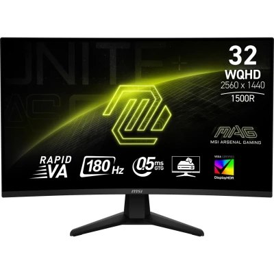 Afbeelding van MSI MAG 32CQ6F computer monitor 80 cm (31.5&quot;) 2560 x 1440 Pixels Wide Quad HD Zwart