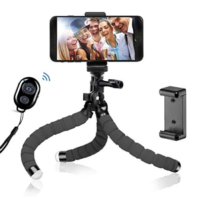 Afbeelding van BSET BUY Tripod octopus mobiele telefoon statief camera houder voor en elke smartphone inclusief telefoonhouder (statief met bluetooth afstandsbediening)