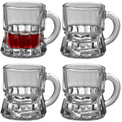 Afbeelding van 10x Shotglas bierpul met handvat 2cl Shotglaasjes