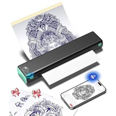Afbeelding van Phomemo M08F Tattoo Thermosjabloonmachine, Thermosjabloon, Maker Voor Beginners, Kunstenaars, met 10 stuks tattoopapier, Compatibel Smartphones en PC