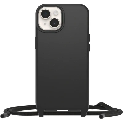 Afbeelding van OtterBox React Necklace MagSafe iPhone 14 Hoesje met Koord Zwart