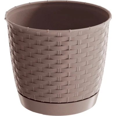 Afbeelding van Prosperplast plantenpot kunststof D25 x H22 cm taupe Plantenpotten