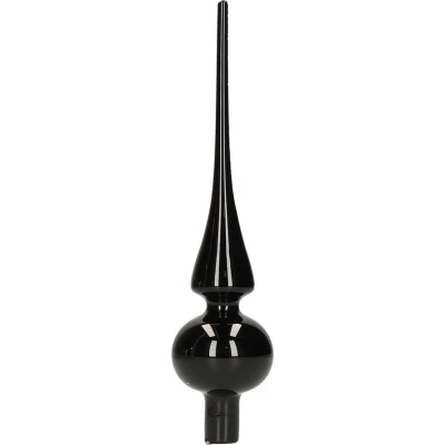 Afbeelding van Decoris Kerstboompiek zwart glans 26 cm