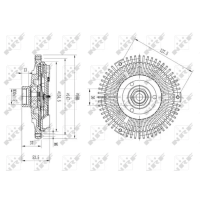 Afbeelding van Koppeling, radiateurventilator NRF 49647