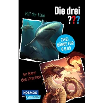 Afbeelding van Die drei ???: Doppelband Enthält Bände: ??? und das Riff der Haie / Im Bann des Drachen