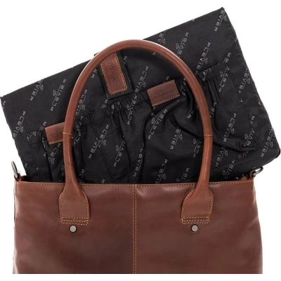 Afbeelding van Plevier Laptoptas Dames Bruin Leer