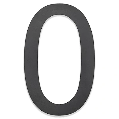 Afbeelding van Hopelit Huisnummer, huisnummer antraciet RAL 7016 antracietgrijs fijne structuur gepoedercoat, roestvrij staal, huisnummers hoogte 20 cm lettertype Arial cijfer 0