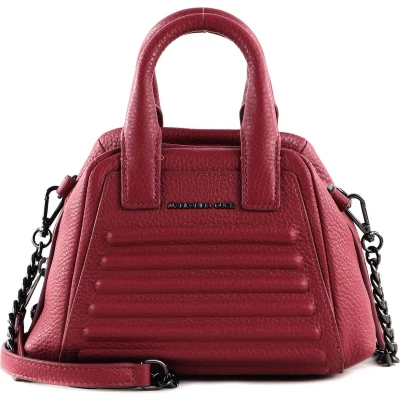 Afbeelding van MANDARINA DUCK Leren Handtas Schoudertas I Con Crossover Rumba Red Donkerrood