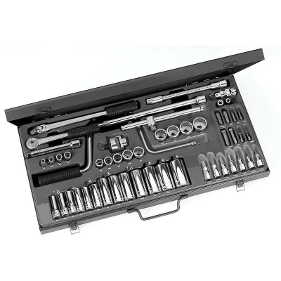Afbeelding van Facom set 3/8&quot;; van korte en lange 12 kantdoppen 1/4&quot; tot 1&quot; bits J.450U
