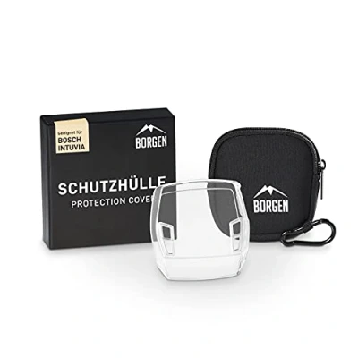 Afbeelding van Borgen displaybescherming geschikt voor Bosch Intuvia beschermhoes accessoires e bike display 100% transparant, waterdicht incl. displaytas/hoes gemaakt van neopreen