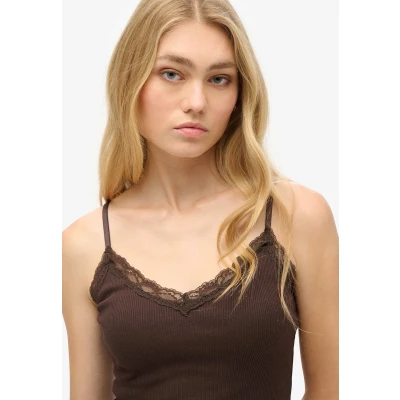 Afbeelding van Superdry Essential CAMI Top, Dames, Maat: 42, Dark brown