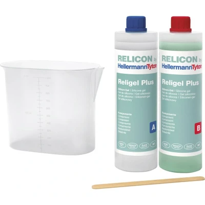Afbeelding van HellermannTyton 435 00752 Religel Plus 1000ml SIG CL/GN Tweecomponenten gel Inhoud: 1 stuk(s)