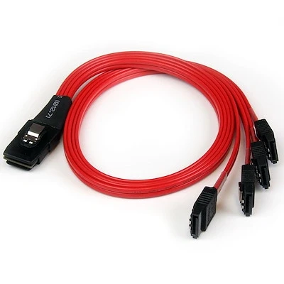 Afbeelding van StarTech.com 50cm SFF 8087 naar 4x SATA Interne Mini SAS Contra Kabel