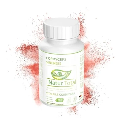 Afbeelding van Natur Total CORDYCEPS SINENSIS Extract 120 capsules met 40% polysachariden uit fermentatie