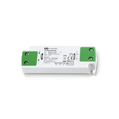 Afbeelding van conecto LED voeding transformator 12 Volt voor lampen en 20 Watt Slimline