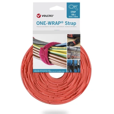 Afbeelding van Velcro ONE WRAP kabelbinder Losmaakbare Polypropyleen (PP), Klittenband Oranje 100 stuk(s)