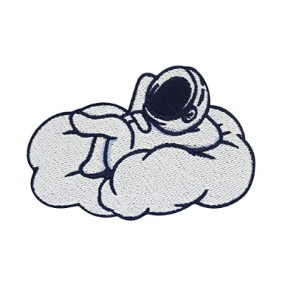 Afbeelding van Astronaut in the Sky Patch om op te strijken, wolk patches, Nasa ruimte strijkplaatje, Alien opstrijkbaar, kinderpatch finally Home