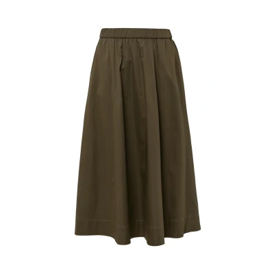 Afbeelding van comma midi rok bruin