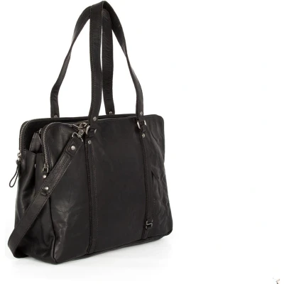 Afbeelding van Spikes &amp; Sparrow Laptop Shoulderbag black II Laptoptas