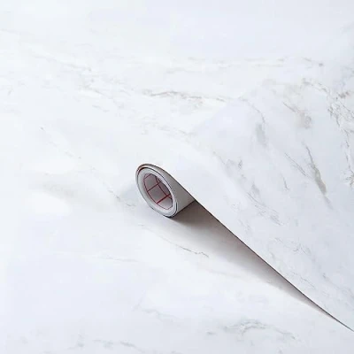 Afbeelding van d c fix Zelfklevende designfolie decoratiefolie meubelfolie marmer Romeo mat wit 90 x 210 cm