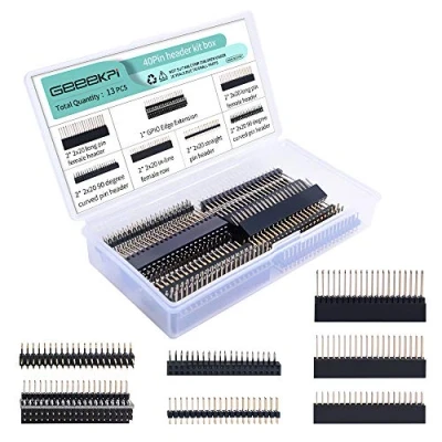 Afbeelding van GeeekPi 2x20 40 Pin Stacking Female Header Kit voor Raspberry Pi 4B/3B +/3B/2B/B +/A +/Zero (Zero W)/Jetson Nano/Tinker board (7 specificaties) (13 stuks in totaal)