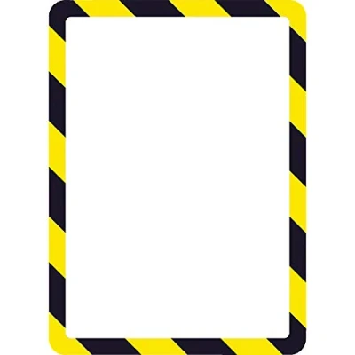 Afbeelding van Tarifold tas met magnetische rug, ft A4 geel/zwart, pak van 2 stuks