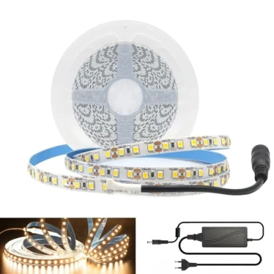 Afbeelding van Arotelicht Led strip, 600 leds, 5M, warmwit, 2835 SMD, strip lichtstrip,TV binnenverlichting, decoratieve verlichting, niet waterdicht, IP20, 12V, 120 LEDs/M