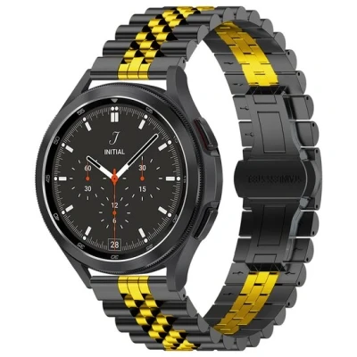 Afbeelding van Stalen band Zwart met goud Garmin Approach S12 / S40 S42