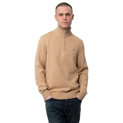 Afbeelding van Trui GANT Men Cotton Half Zip Khaki Mel XXL