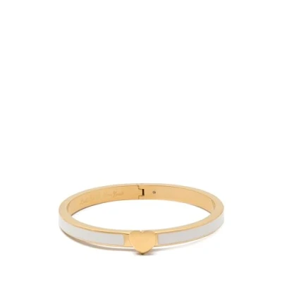 Afbeelding van kate spade new york Heart YOU Hinged Bangle Armband white/goldcoloured, Dames, Maat: One Size, White/gold coloured