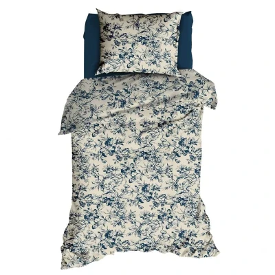 Afbeelding van Dekbedovertrek Satin d&#039;or Guirlande Marine Satijn 140 x 200 / 220 cm 1 Persoons