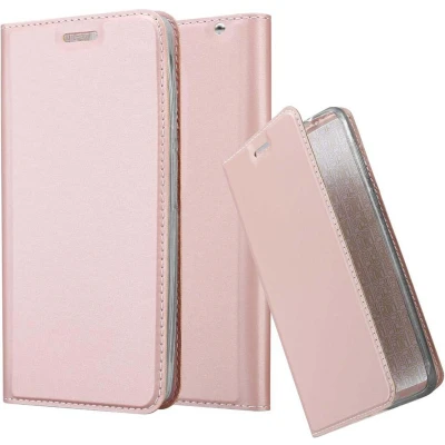 Afbeelding van Cadorabo Hoesje geschikt voor Motorola MOTO X PLAY in CLASSY ROSE GOUD Beschermhoes met magnetische sluiting, standfunctie en kaartvakje Book Case Cover Etui