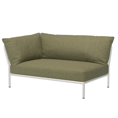 Afbeelding van Houe Level2 Linker Hoek 2 zits Loungebank Frame Wit Stof Leaf