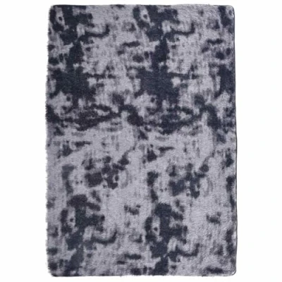 Afbeelding van vidaXL hoogpolig vloerkleed 120x170 cm polyester donkergrijs