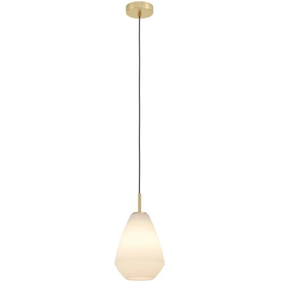 Afbeelding van EGLO Caprarola Hanglamp E27 Ø 20 cm Zand/Koper Satijn Glas