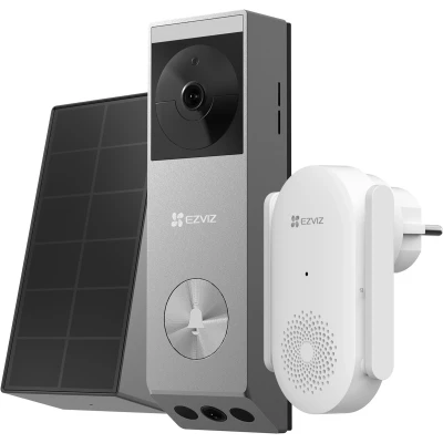 Afbeelding van Ezviz Bundle EP3X Pro + CH1 Dual Lens Draadloze Video Deurbel GEEN maandelijkse kosten, 32 GB lokale opslag AI gebaseerde detectie van mensen/pakketten