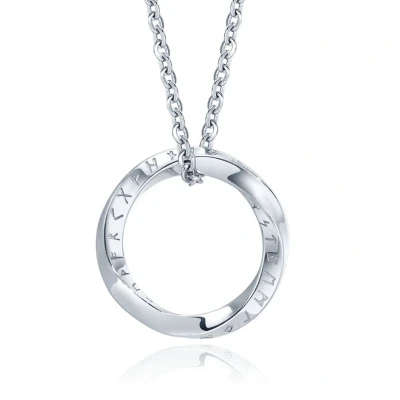 Afbeelding van Mendes Nordic Heren Ketting Rune Circle Silver
