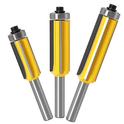 Afbeelding van WSOOX 8mm schacht Flush Trim Router Bit met Top Lager, Premium Carbide 4 Fluiten Trimmen Frees