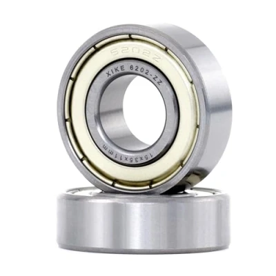 Afbeelding van XiKe 2 Stuks 6202ZZ Afgedicht Kogellager 15x35x11mm Chroomstaal/Voorgesmeerd/Metalen Afdichtingen, 6202 2Z Groefkogellagers