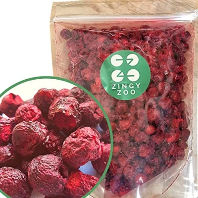 Afbeelding van Gevriesdroogde Zuurkersen XL 300g Freeze Dried Fruit Sour Cherry Geen Toegevoegde Suikers, Vegan Glutenvrij Gedroogd Gefriergetrocknete Sauerkirschen Puur Natuurlijke Zure Kers ZingyZoo