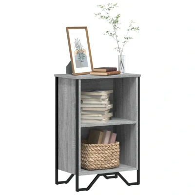 Afbeelding van Boekenkast 50x31x74,5 cm bewerkt hout grijs sonoma eikenkleur