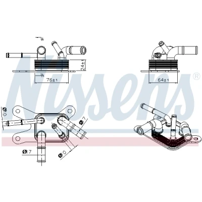 Afbeelding van Oliekoeler, automatische versnellingsbak NISSENS 91529